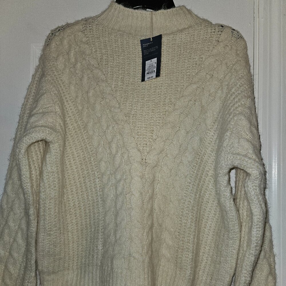 NEW!! Cream cable knit sweater from Target size small